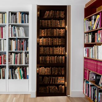 Boekenplank Boekenkast Stereo Deur Stickers Verwijderbare Waterdichte Zelfklevende Muurstickers Slaapkamer Diy Behang Sticker 19Dec23