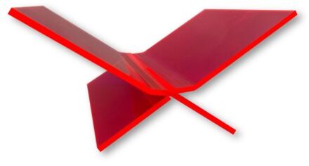 Boekenstandaard Perspex Middel Design Fuchsia Roze Transparant