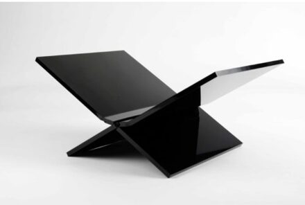 Boekenstandaard Perspex Middel Design Zwart