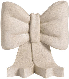 Boekensteun Strik - Off-white - 16x15x7 Cm - Polyresin - Wit#Crème