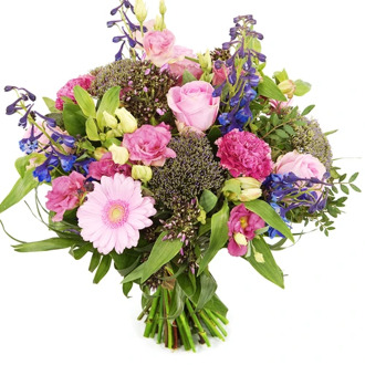 Boeket bloemen Roze en Paars