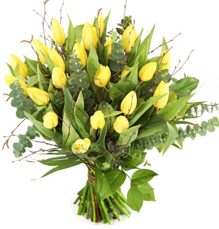 Boeket Gele tulpen