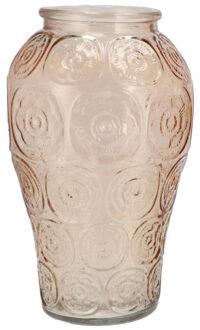 boeket vaas Circle - glas - lichtbruin - 15 x 25 cm