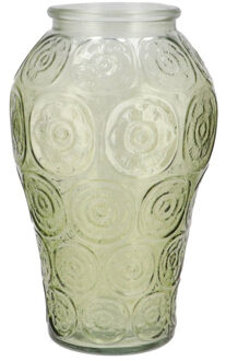 boeket vaas Circle - glas - lichtgroen - 15 x 25 cm