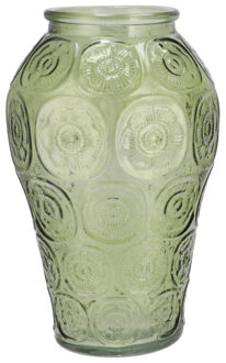 boeket vaas Circle - glas - zeegroen - 15 x 25 cm