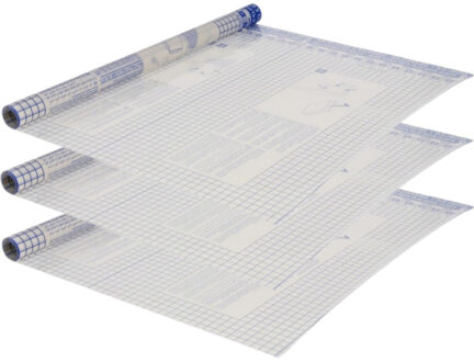 Boeklon kaftfolie zelfklevend - 3x - 250 x 33 cm - Boeken kaften kaftpapier - lamineerfolie