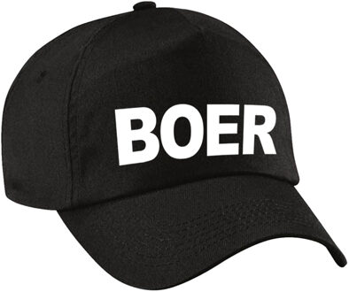Boer verkleed pet zwart voor heren - boeren baseball cap - carnaval verkleedaccessoire voor kostuum