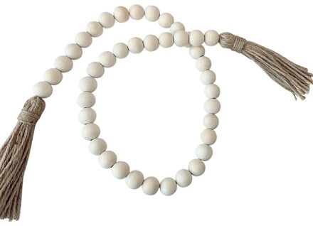 Boerderij Decor Hout Bead Garland Muur Opknoping Decor Ambachten Home Decor Ornamenten P31B bruin