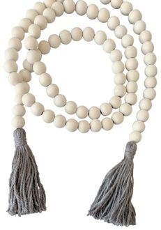 Boerderij Decor Hout Bead Garland Muur Opknoping Decor Ambachten Home Decor Ornamenten P31B grijs