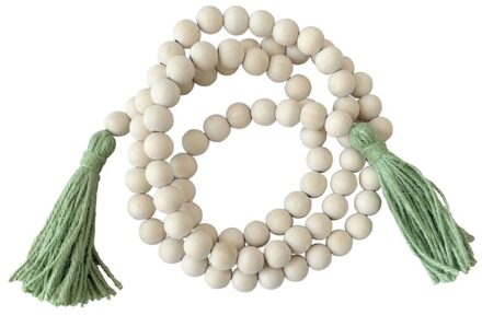 Boerderij Decor Hout Bead Garland Muur Opknoping Decor Ambachten Home Decor Ornamenten P31B groen