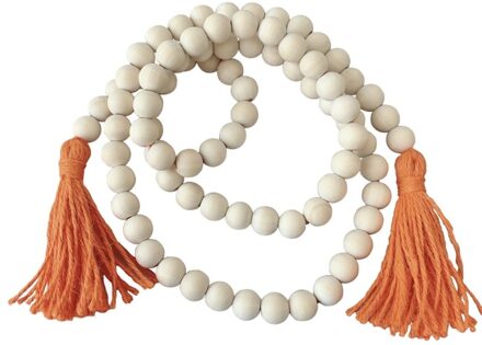 Boerderij Decor Hout Bead Garland Muur Opknoping Decor Ambachten Home Decor Ornamenten P31B Oranje