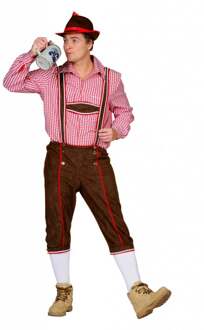 Boeren Tirol & Oktoberfest Kostuum | Bierdrinkende Tiroler Bruin Man | Maat 56 | Bierfeest | Verkleedkleding