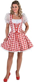 Boeren Tirol & Oktoberfest Kostuum | Bierfeest Dirndl Brabants Bont | Vrouw | Medium | Bierfeest | Verkleedkleding