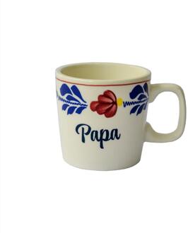 Boerenbont Beker 230ml Papa 6 stuks wit