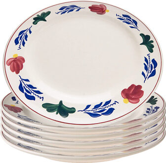 Boerenbont Gebaksbord 17,5cm 4 stuks multi