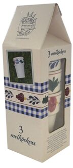 Boerenbont Set van 3 Melkbekers Sonja 0,25L in giftbox Crème