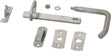 Boerenklinkset incl rvs schroeven Aluminium