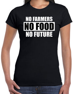 Boerenprotest shirt No farmers no food no future/Geen boeren geen voedsel geen toekomst t-shirt zwar XS
