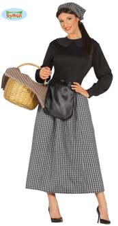 Boerin dames kostuum Zwart