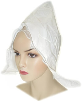 Boerinnen/kaasmeisje carnaval verkleed kapje - hoedje - wit - dames - one size