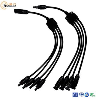 Boguang 1 Paar Pv Connector Y Type 4 In 1 Mannelijke En Vrouwelijke Solar Kabel 12V Zonnepaneel Systeem module Diy Kits Rv/Marine/Camp
