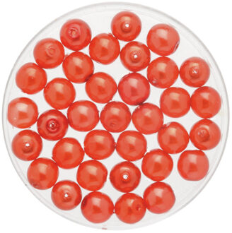 Boheemse glaskralen - 50x stuks - oranje - 6 mm - sieraden maken - hobby artikelen