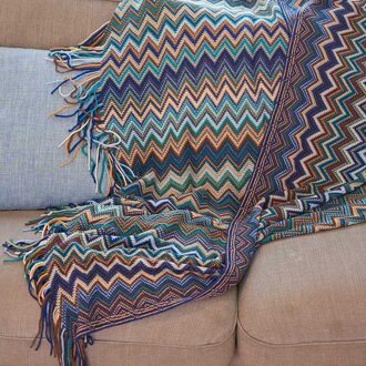 Bohemen Breien Kleur Leisure Time Cover Dekens Sofa Gooi Deken Voor Enkele Dubbele Mensen Gezellige Zachte Dekbed Beddengoed groen