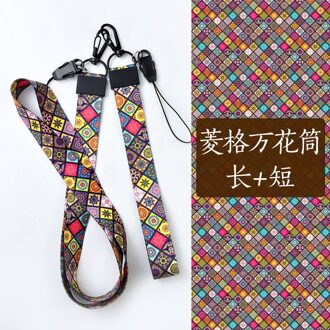 Bohemen Telefoon Houder Grip Voor Xiaomi/Huawei/Samsung Universal Nek Pols Bandjes Lanyards Voor Sleutels Multifunctionele B lang en kort reeks
