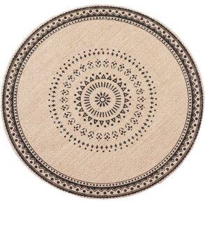 Bohemian Katoen Geweven Linnen Placemat Tafel Mat 40Cm Ronde Bloem Isolatie Dining Antislip Kwasten Delicate Keuken Decoratie 1-geen Tassel