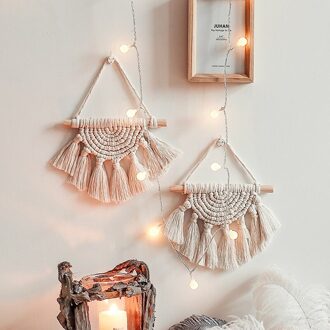 Bohemian Kwasten Dream Catcher Wandtapijt Muur Opknoping Thuis Venster Balkon Decor 2Pcs Dream Catcher Hanger