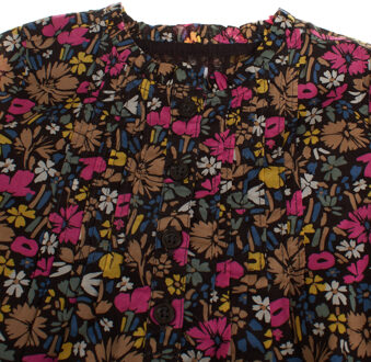 Bohemian lange mouw jurk 453751 meisje - maat Veelkleurig