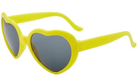 Bohemian Stijl Strand Liefde Bril 'S Nachts Hart-Vormige Lichten Geworden Liefde Speciale Effecten Bril Blauw Licht Blokkeren Bril geel