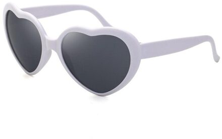 Bohemian Stijl Strand Liefde Bril 'S Nachts Hart-Vormige Lichten Geworden Liefde Speciale Effecten Bril Blauw Licht Blokkeren Bril wit