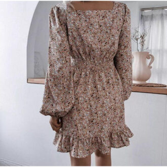 Bohemy jurk | beige - maat 40 Roze