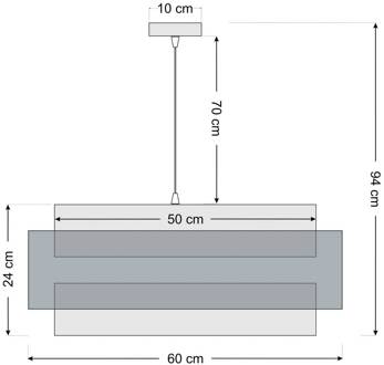 Boho Elegant hanglamp, beige/crème, Ø 60 cm, textiel beige, crème