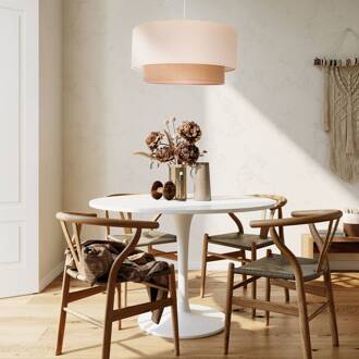 Boho hanglamp, beige, textiel, Ø 45 cm ecru, jute