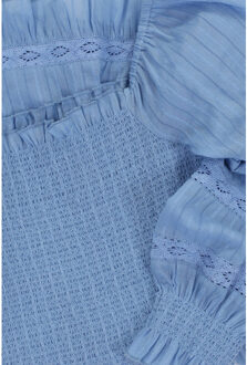 Boho jurk/short sky voor meisjes in de kleur Blauw - 128