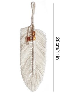 Boho Macrame Muur Opknoping Blad Tapestry Decor Bohemian Kwastje Chic Home Woonkamer Slaapkamer Hoofdeinde Decoratie Accessoires B 1stk