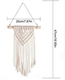 Boho Macrame Muur Opknoping Blad Tapestry Decor Bohemian Kwastje Chic Home Woonkamer Slaapkamer Hoofdeinde Decoratie Accessoires F 1stk
