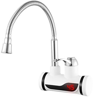 Boiler Douche 220V Keukenkraan Eu Plug Elektrische Boiler 3000W Digitale Display Voor Country House Cottage RX003-LATERALWATER