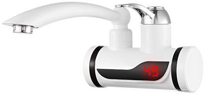 Boiler Douche 220V Keukenkraan Eu Plug Elektrische Boiler 3000W Digitale Display Voor Country House Cottage RX004-LATERALWATER