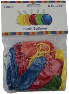 Boksballonnen Ø45cm pak a 5 stuks verschillende