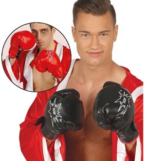 Bokser verkleed handschoenen rood voor volwassenen