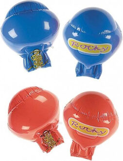 Boksers handschoenen opblaasbaar blauw - Opblaasfiguren