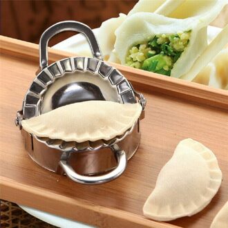 Bol Gereedschappen Ravioli Maker Mould Milieuvriendelijke Gebak Rvs Chinese Voedsel Jiaozi Maker Deeg Cutter Kitchen Tools Metal zilver