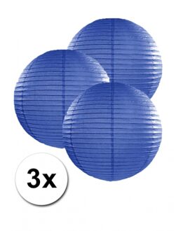 bol lampionnen donker blauw 3 stuks 25 cm