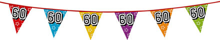 Boland 1x stuks vlaggenlijnen glitters 60 jaar thema feestartikelen