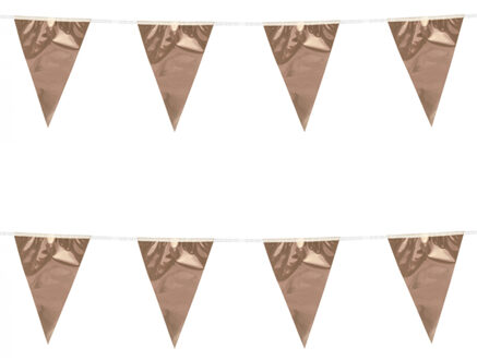 Boland 2x Stuks Boland PE vlaggenlijn - 10m - Rose goud - Universeel Thema