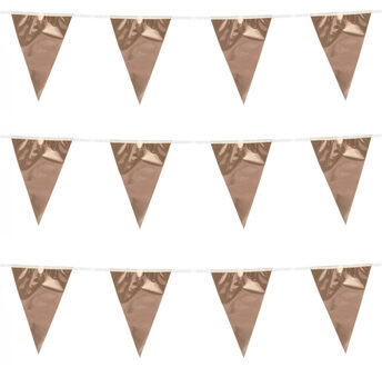 Boland 3x Stuks Boland PE reuzenvlaggenlijn - 10m - Rose goud - Universeel Thema
