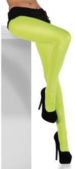 Boland 40 denier verkleedkleding panty - fluor groen - voor dames - verkleden